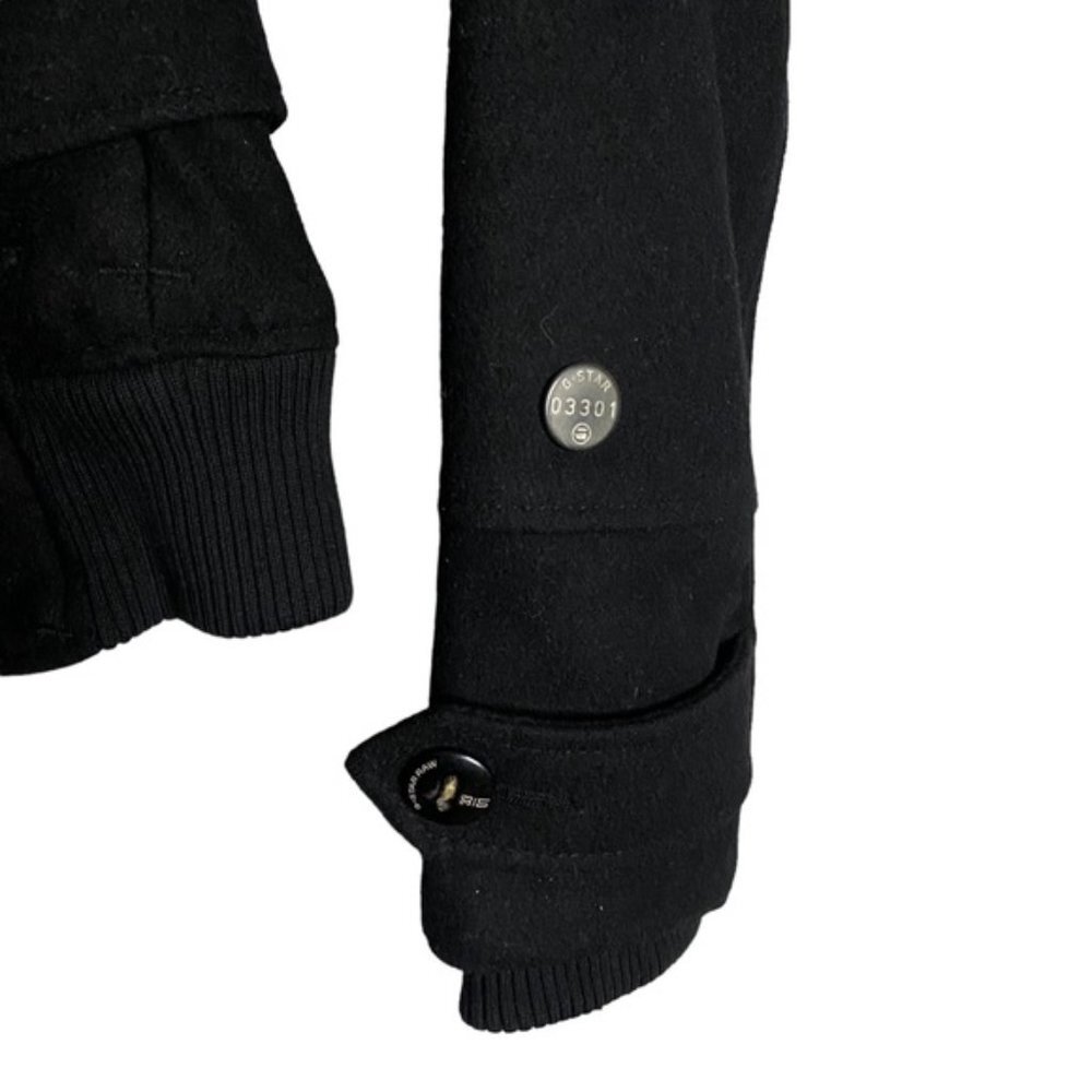 G-Star RAW Women's Black Full Zip Wool Belted Moto Jacket - Picture 6 of 14